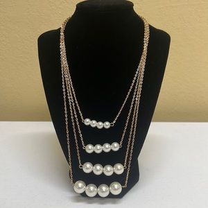 Layered fashionable necklace.